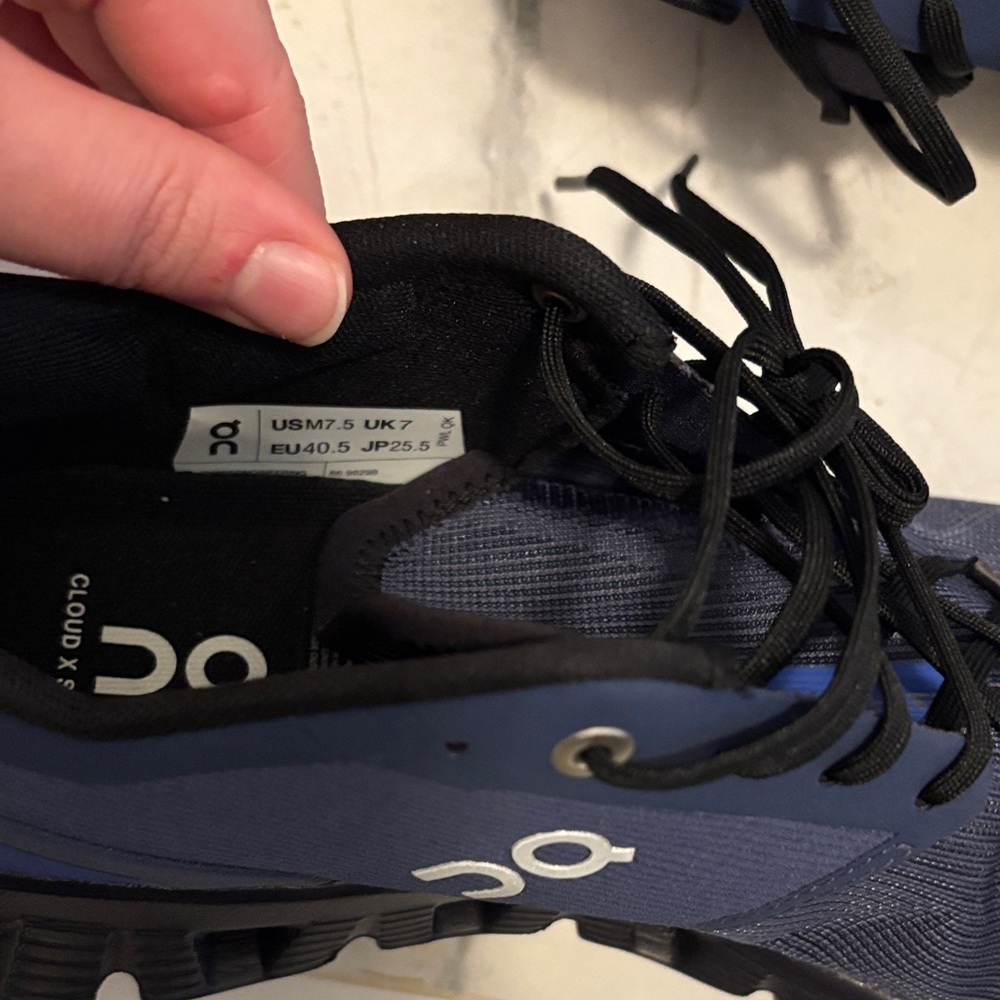 On Running Navy and Black Athletic Shoes - Picture 5 of 5